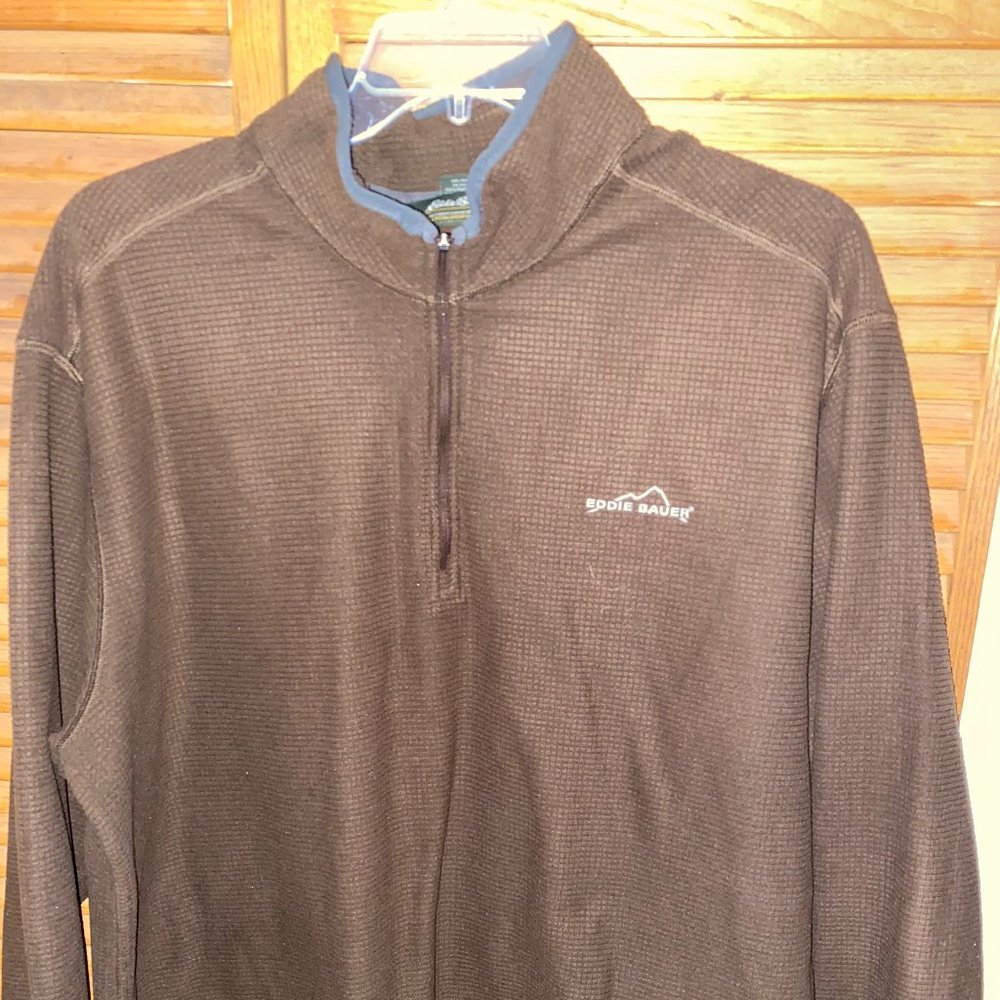 Eddie Bauer - Men's Brown & Green Fleece XXL